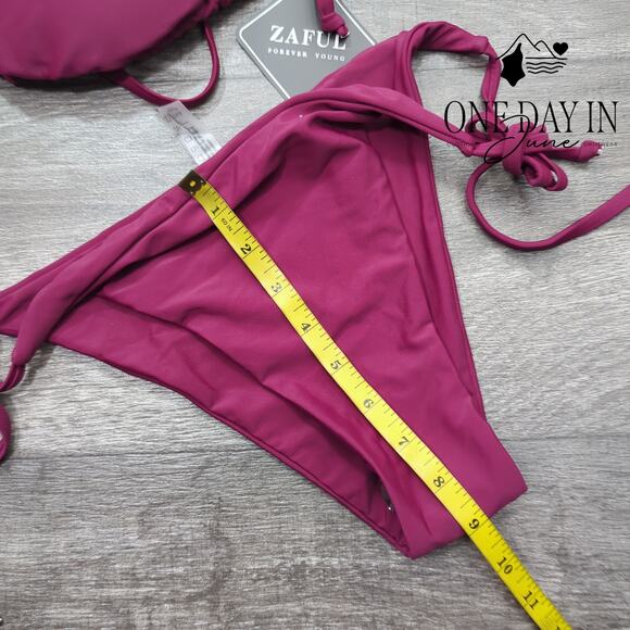 Zaful Adjustable Triangle Tie Side Bikini Swimsuit Size M - Picture 4 of 5